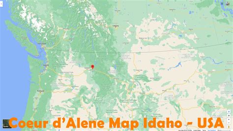 Coeur d'Alene idaho Map - United States