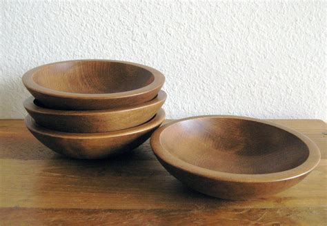 Vintage Wood Bowls by Woodcraftery-USA-Set of 4 – Haute Juice