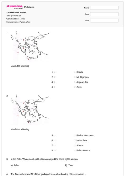 50+ Ancient Greece worksheets on Wayground | Free & Printable
