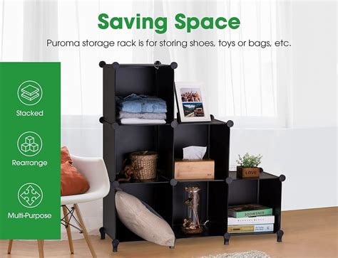 Buy Puroma Upgraded Cube Storage Organizer 6-Cube Closet Storage ...