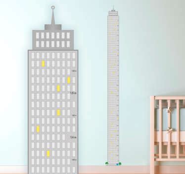 Customizable star meter height chart sticker - TenStickers