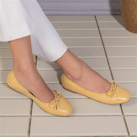 Buy Yellow Women's Ballerinas - The Trebow Yellow | Tresmode