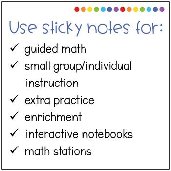 Image result for Math Sticky Notes