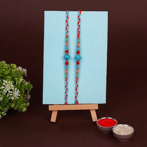 Send Set of 2 Rakhi for Vibrant Rakhi Online | Rakhibazaar.com