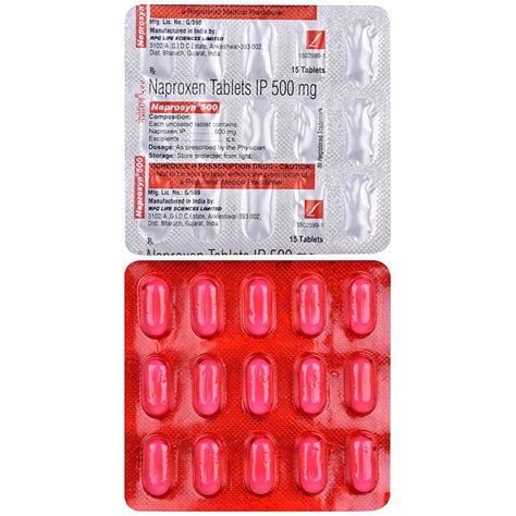 Naprosyn 500mg - Strip of 15 Tablets : Amazon.in: Health & Personal Care