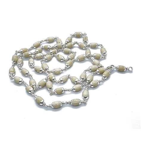 Silver (925) Original Tulsi Mala with Silver Capping | Udupi Krishna ...