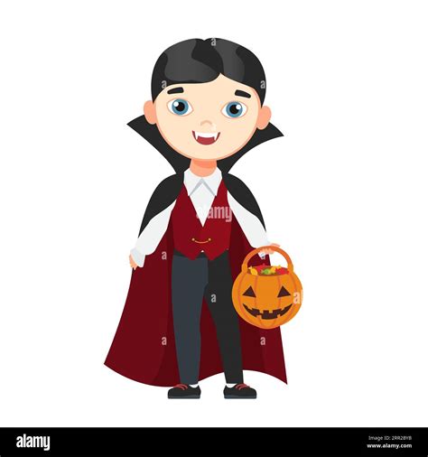 Halloween vampire kid. Trick or treat tradition, scary childrens ...