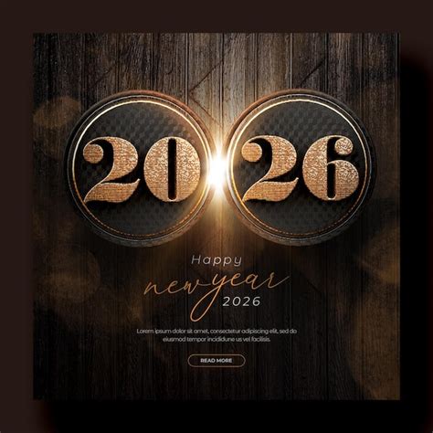 Happy new year 2026 celebration social media banner or instagram post ...