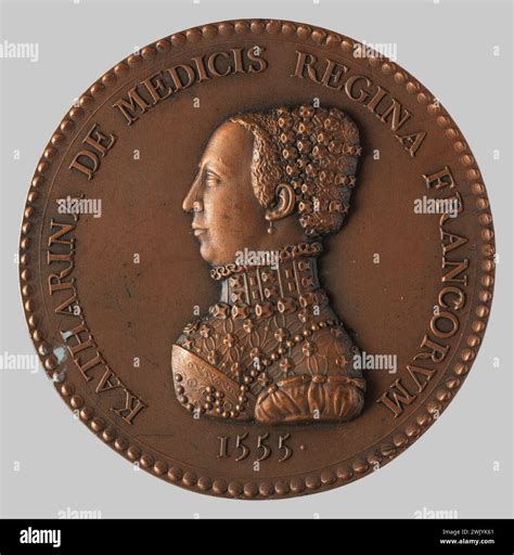 Currency of Paris (n. - d.), Henri II and Catherine de Médicis (main title). Copper alloy. Light ...