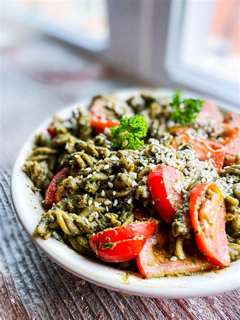 High Protein Pesto Pasta (Vegan Recipe) — VeggiElation
