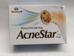 MANKIND AcneStar Soap 75 gm - Benzoyl Peroxide Soap Bar Price in India ...