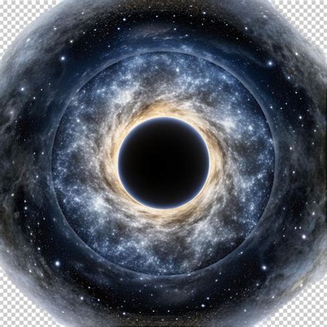 A black hole in round shape isolated on transparent background ...