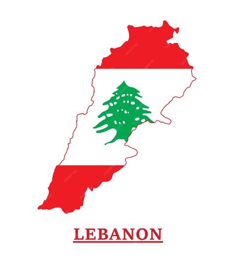 Premium Vector | Lebanon national flag map design, illustration of ...