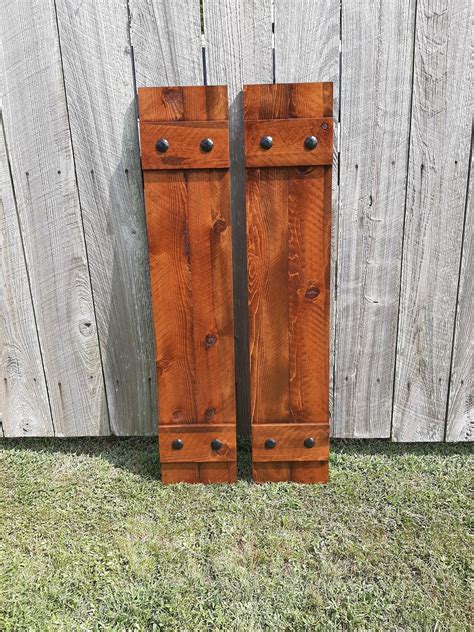 Wood Shutters 6 Exterior Rustic Cedar Shutters With Black Clavos ...