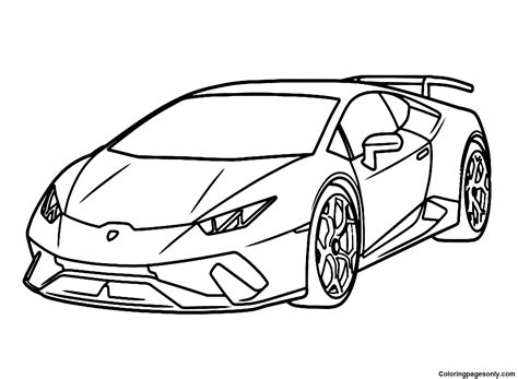 Lamborghini Huracan Coloring Page at Sara Powell blog