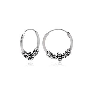 Buy Abhooshan Pure 92.5 Sterling Silver 12mm Hoop Bali Earrings For ...