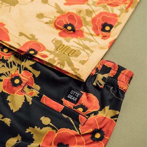 QILO x OTTE "Poppies of War" Short in Black | BLACKSEA DISTRIBUTOR
