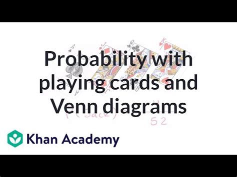 Probability with playing cards and Venn diagrams Video Lecture ...