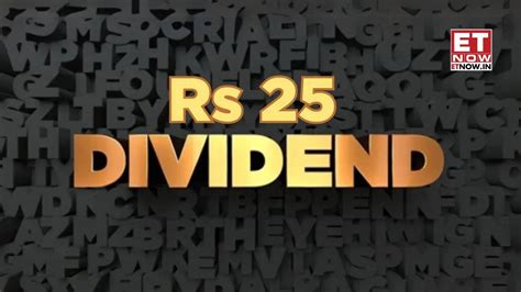Rs 25 dividend declared by BSE Smallcap company on each stock; May 15 ...