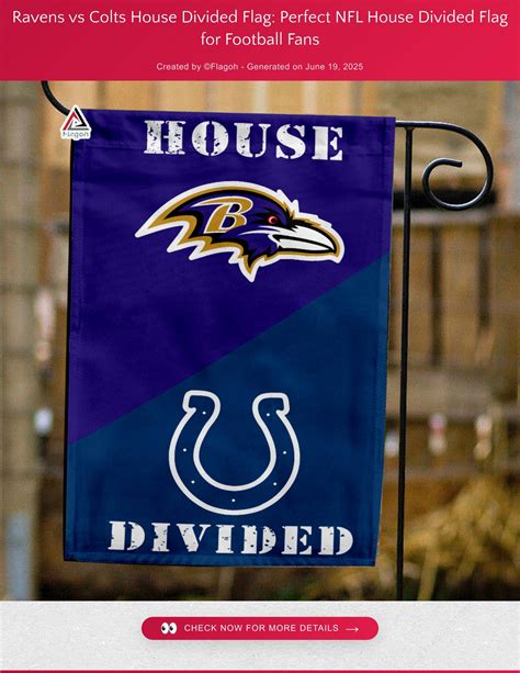 Ravens vs Colts House Divided Flag: Perfect NFL House Divided Flag for ...