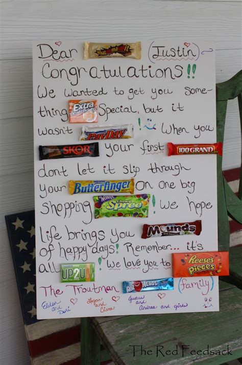 Congratulations Candy Bar Poems