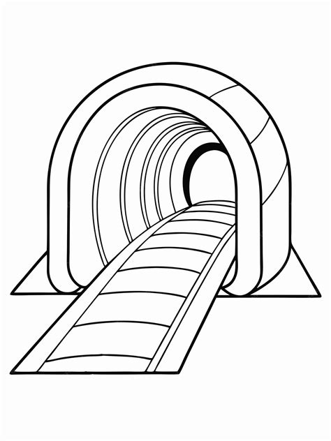 Play Tunnel coloring book pages for children and adults with vector ...