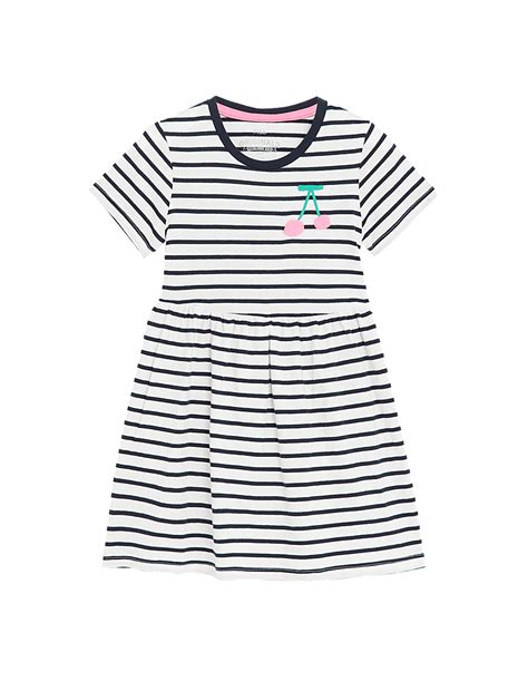 Buy Pure Cotton Stripes Round Neck Dress at Marks & Spencer