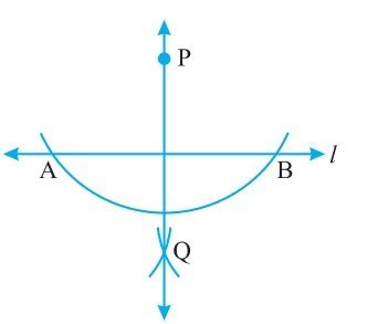 Draw any line segment AB . Mark any point M on it. Through M, draw a ...