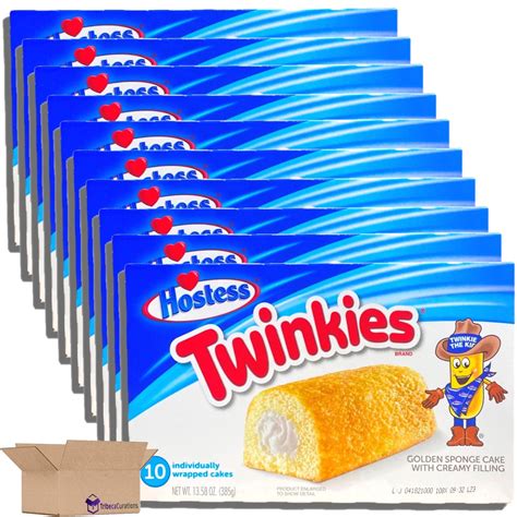 Hostess Original Twinkies Bulk Value Pack 10 Count Box | Pack of 10 ...