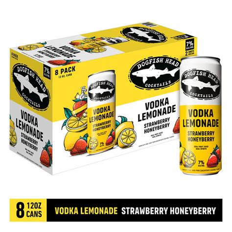 Dogfish Head Strawberry Honeyberry Vodka Lemonade Cocktail (12 fl oz ...