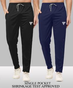 Foxter Solid Men Black, Blue Track Pants - Buy Foxter Solid Men Black ...