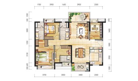 福美国际130平米二居室现代装修案例