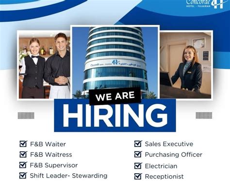 Concorde Hotel Fujairah, UAE Jobs Openings for Receptionist, Supervisor ...