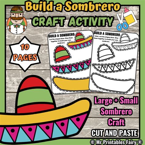 Build a Sombrero Craft Hispanic Heritage Month Craft Cinco De Mayo ...