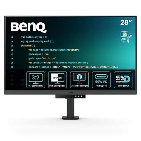 BenQ RD280UA 28.2” 4K+ 3840x2560 3:2 Special Ratio Programming Monitor ...