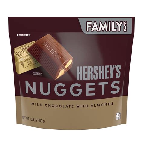 Brandclub - Hershey's Nuggets Milk Chocolate with Almonds Candy, Family ...