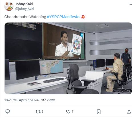 Fact Check: N Chandrababu Naidu Watching YSRCP’s Manifesto Release ...