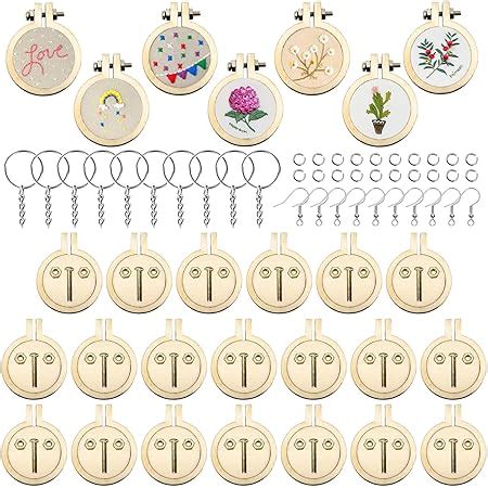 ZOCONE 20 Packs Mini Embroidery Hoops, Small Ring Tiny Embroidery Hoops ...