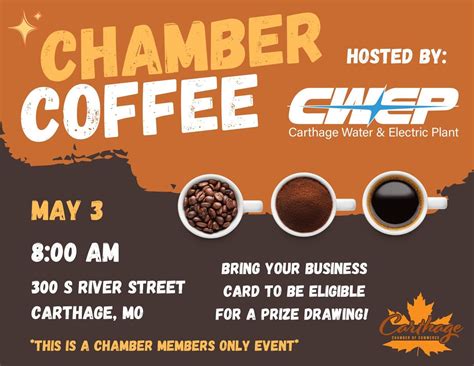Chamber Coffee hosted by: Carthage Water and Electric Plant, 300 S ...