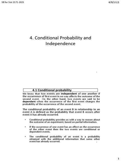 Image result for Conditional Probability and Independence