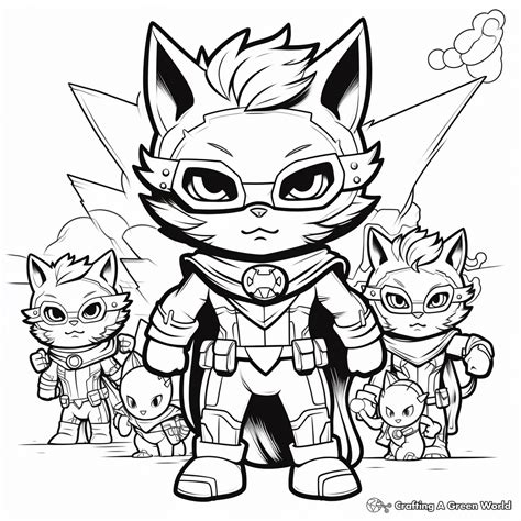 Super Kitties Coloring Pages - Free & Printable!