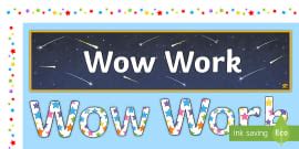 WOW Work Display Lettering