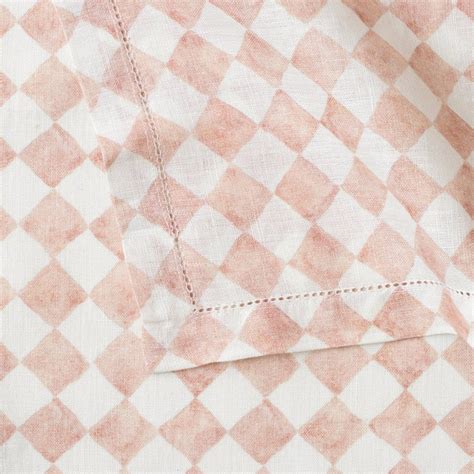 Checker Blush Table Napkins | Set of 2 – SanctuaryLiving