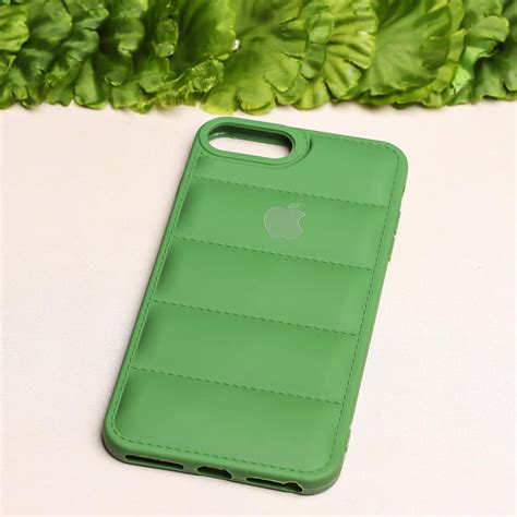 Dark Green Puffon silicone case for Apple iPhone 7 Plus – The Hatke