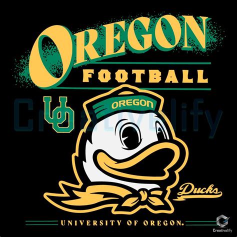 Oregon University Football Logo Oregon Ducks Apple Green With Wings