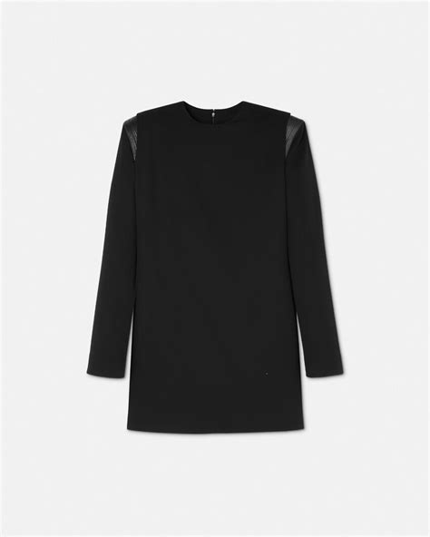 Mini robe droite en laine | VERSACE FR