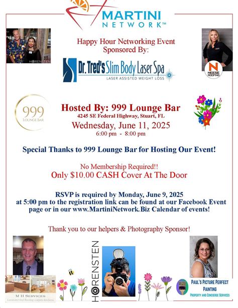 Martini Network Hosted By 999 Lounge Bar and Sponsored by Dr Treds Slim ...