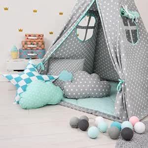 Buy Nyra Decor 2 - 14 year old kid Portable Teepee Tents with Padded ...