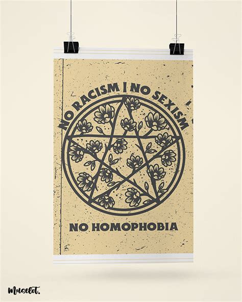 Stand Up Against Hate with our "No Racism, No Sexism" Poster | Muselot