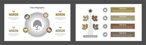 Business process tree infographic presentation with leaf diagram and ...